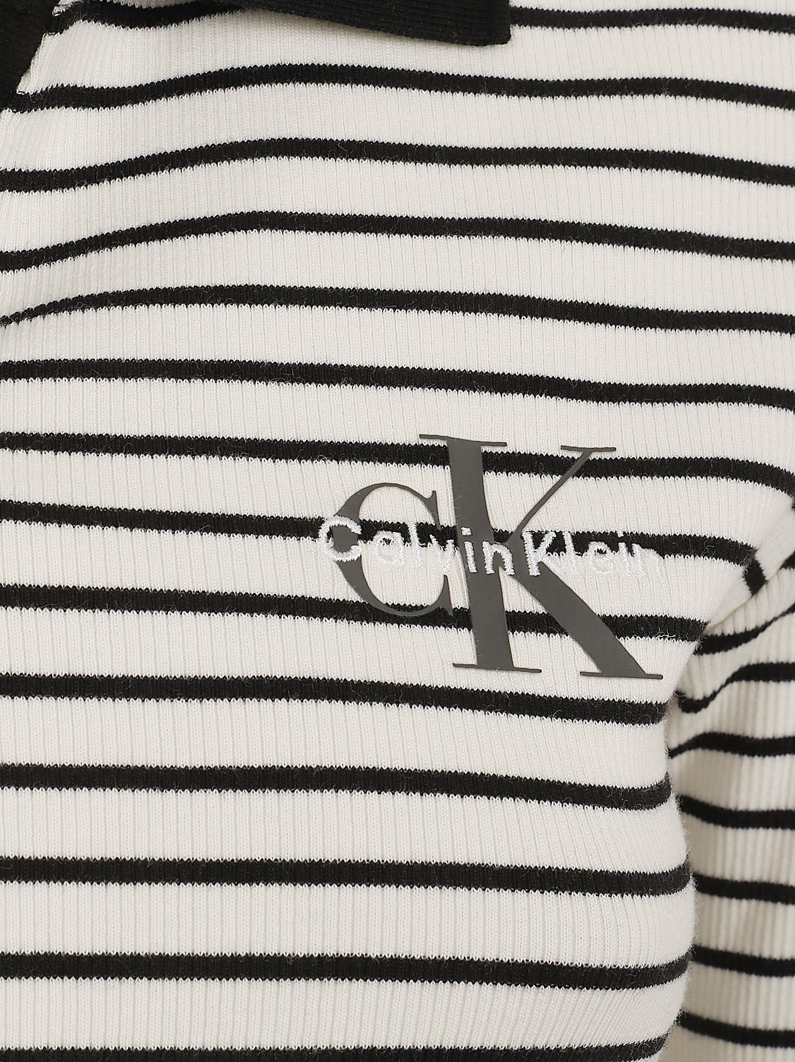 Polo donna LV047F835G XDY BLACK STRIPE CALVIN KLEIN 