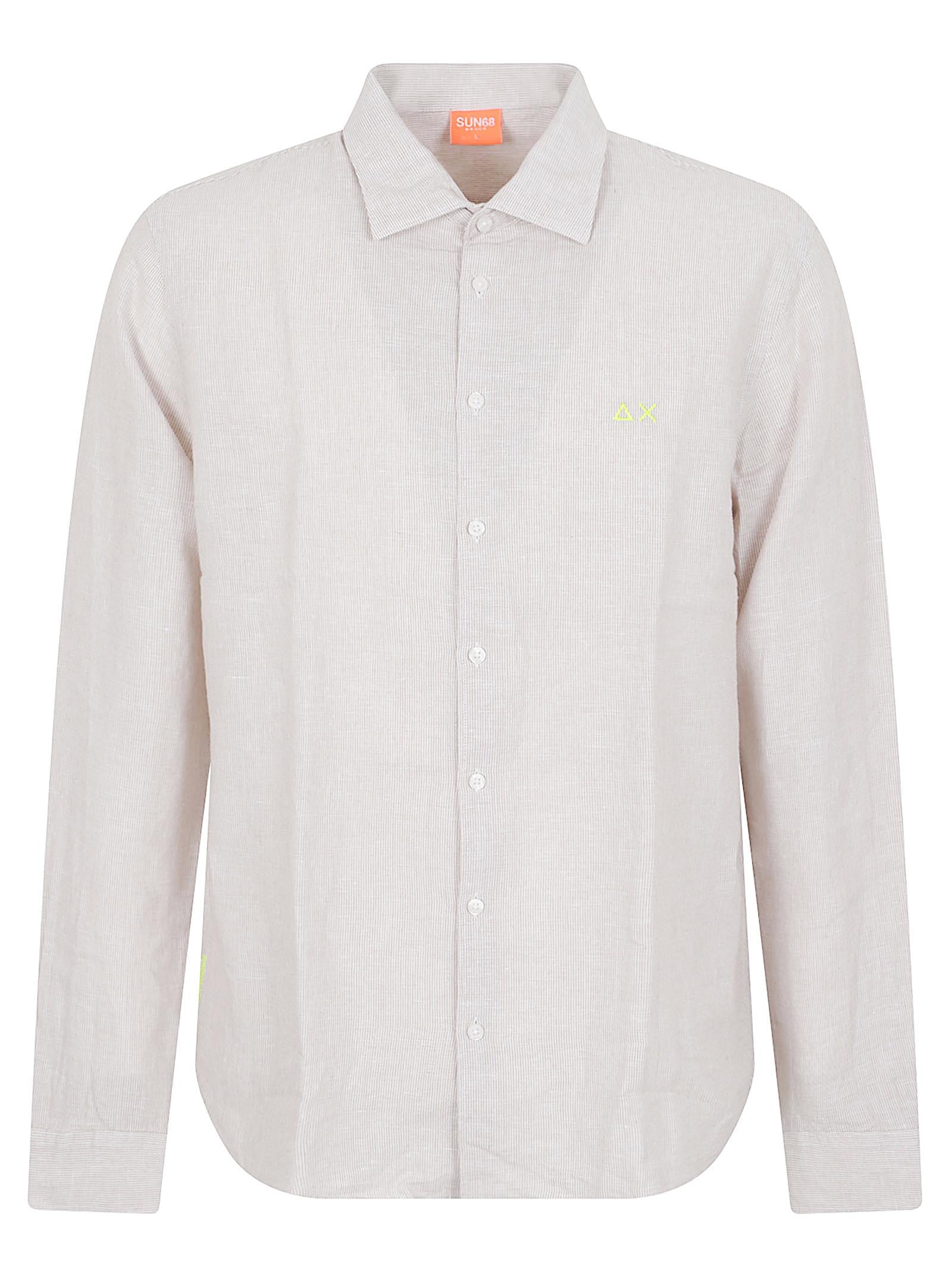 Camicia uomo S36122 0601 GRIGIO CHIARO-BIANCO SUN68 