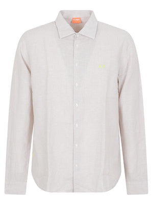 Camicia uomo S36122 0601 GRIGIO CHIARO-BIANCO SUN68 