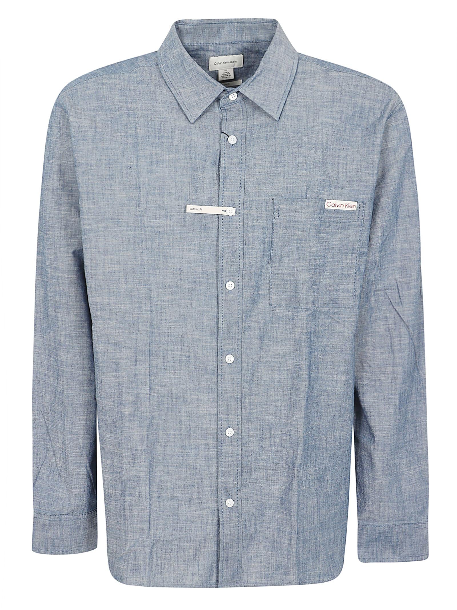Camicia uomo<BR/> LV04RF109G C32 BLUE DESCENT CALVIN KLEIN 