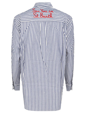 Camicia donna BRIGITTE 00801L COTTON STRIPES V SEE  MC 2 