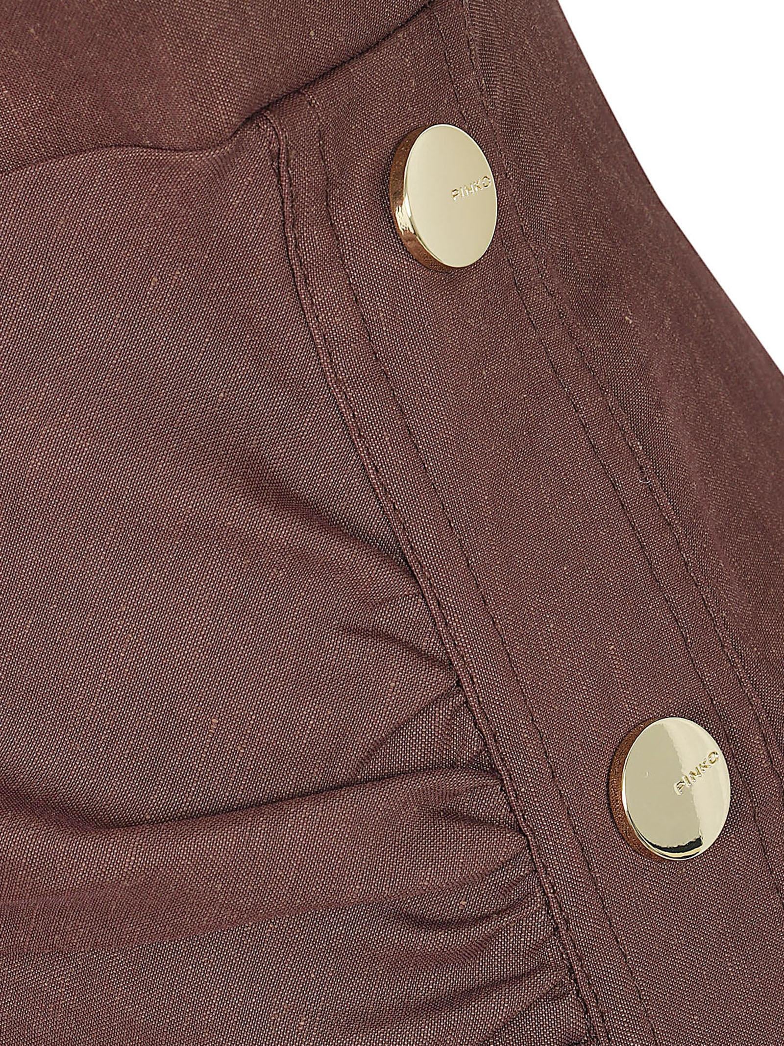 Abito lungo donna 106521 A34IL78 MARRONE TERRA X PIANTE PINKO 